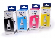 Оригинальные чернила EPSON (T664) для L100, L200, L300, L550, L1300 - 70 мл