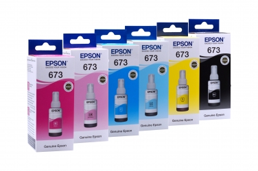 Оригинальные чернила EPSON  (T673) для L800, L805, L810, L850, L1800 - 70 мл.