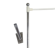 Флагшток фасадный 150 см с баннерным плечом 100 см для флага 50х100 см